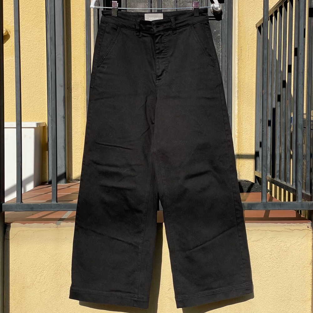 Everlane Black Wide Leg Pants Modern Style